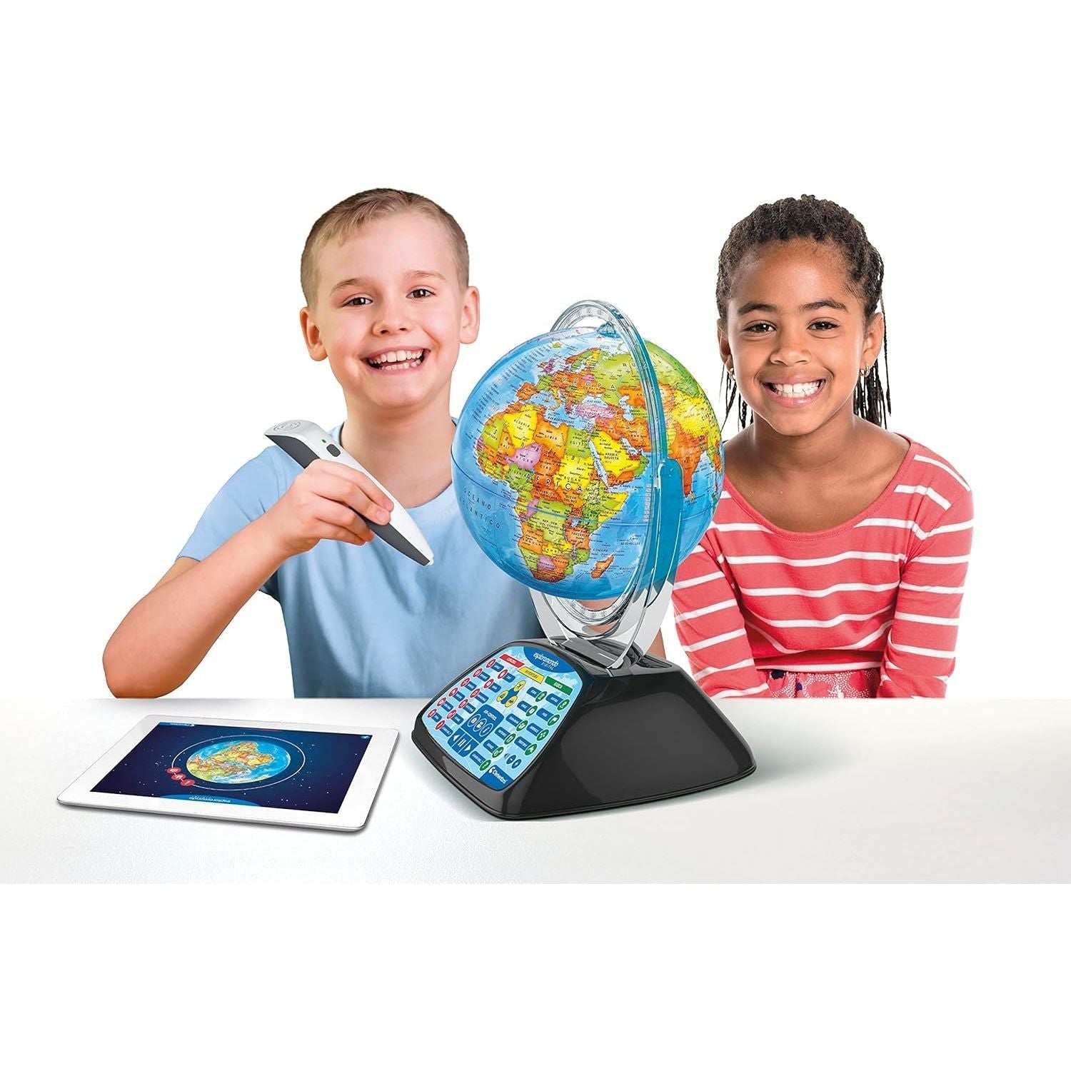 Clementoni Digital Interactive Globe Light-Up World Globe with Talking Pen & App (Ages 7+)