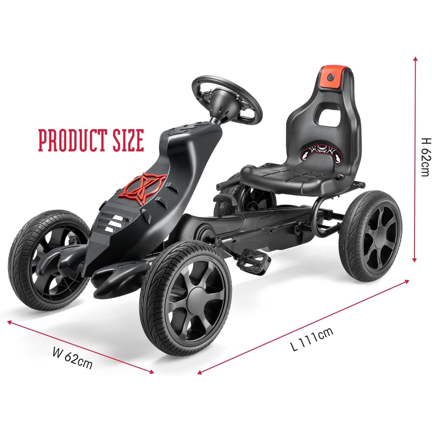 Xootz Pedal Go Kart – Venom & Viper Kids Ride-On Race Car with Gears, Handbrake & Adjustable Seat