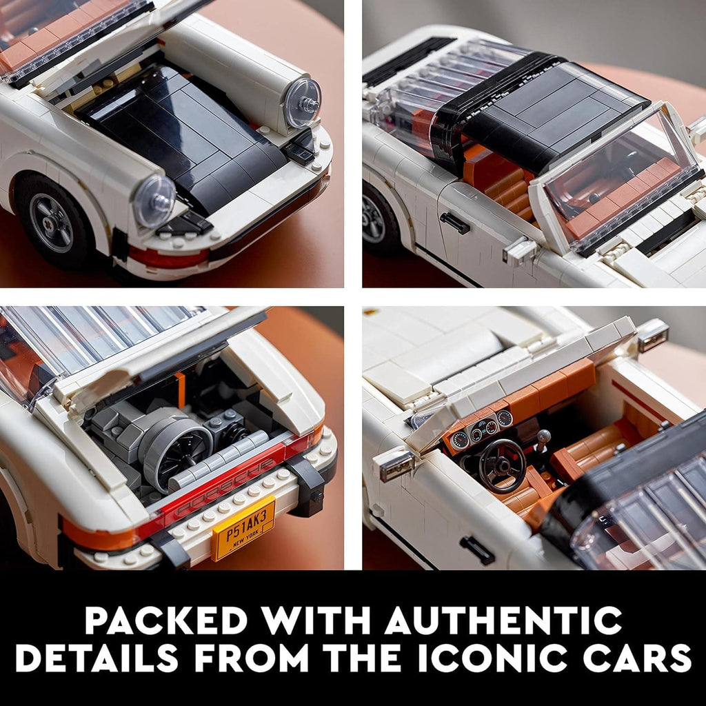 LEGO 10295 Icons Porsche 911 Racing Car Building Set, Collectible Turbo Targa, 2in1 Model