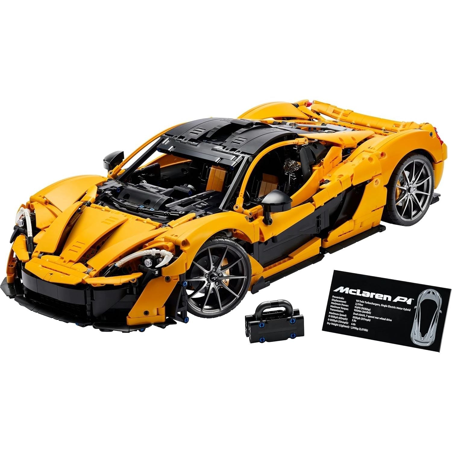 LEGO Technic McLaren P1 Hypercar Building Set (42172) – V8 Piston Engine, 7-Speed Gearbox, Collectible Scale Model for Adults