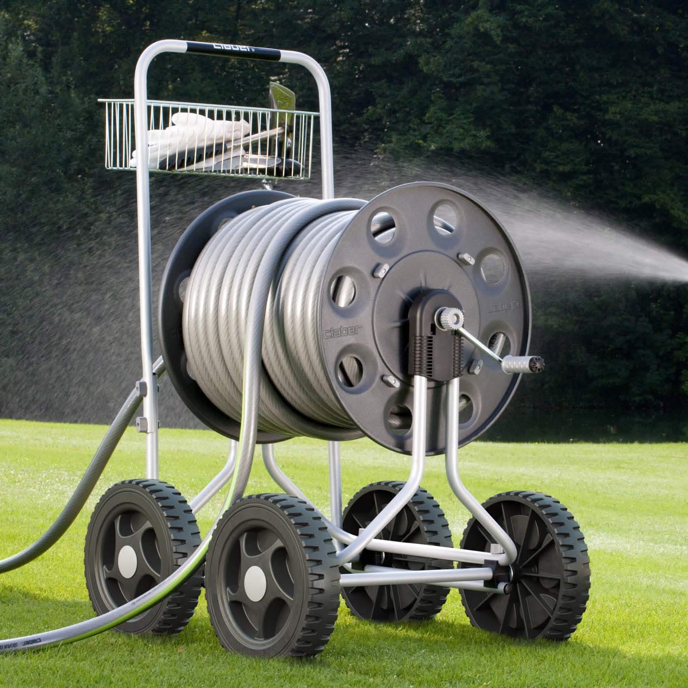 Claber Metal Jumbo Hose Reel – Heavy-Duty Steel Hose Trolley with 160m Capacity