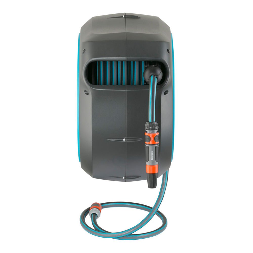 Gardena Wall-Mounted Hose Reel RollUp M/L 25m – Automatic Roll Control & Premium Hose