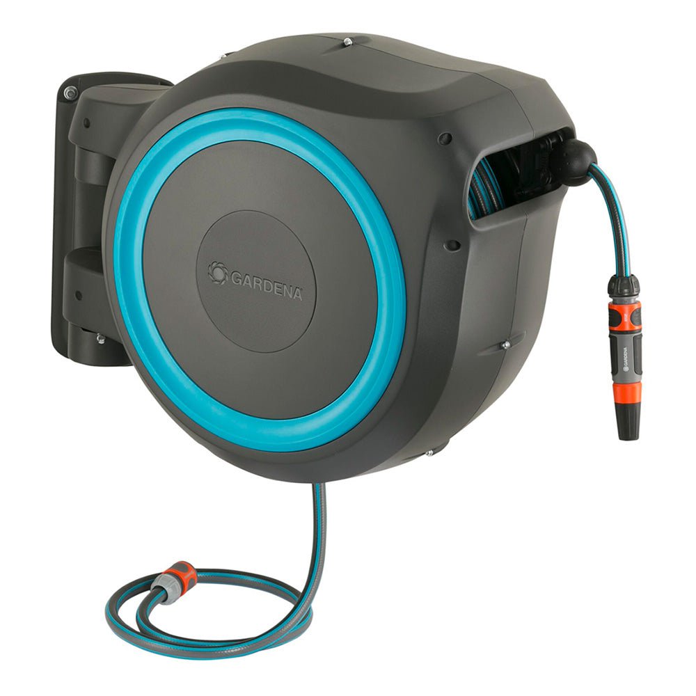 Gardena Wall-Mounted Hose Reel RollUp XL 35m – Automatic Roll Control & Premium Hose